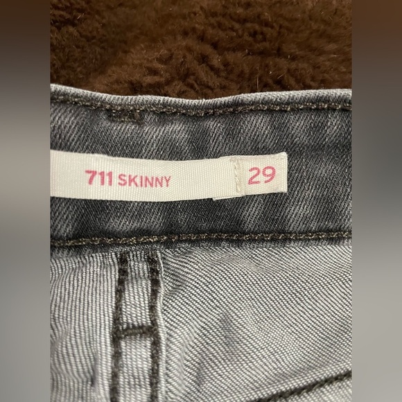 Levi’s 711 Skinny Stud Ankle Zip Stella Smoke Wash - Picture 8 of 11